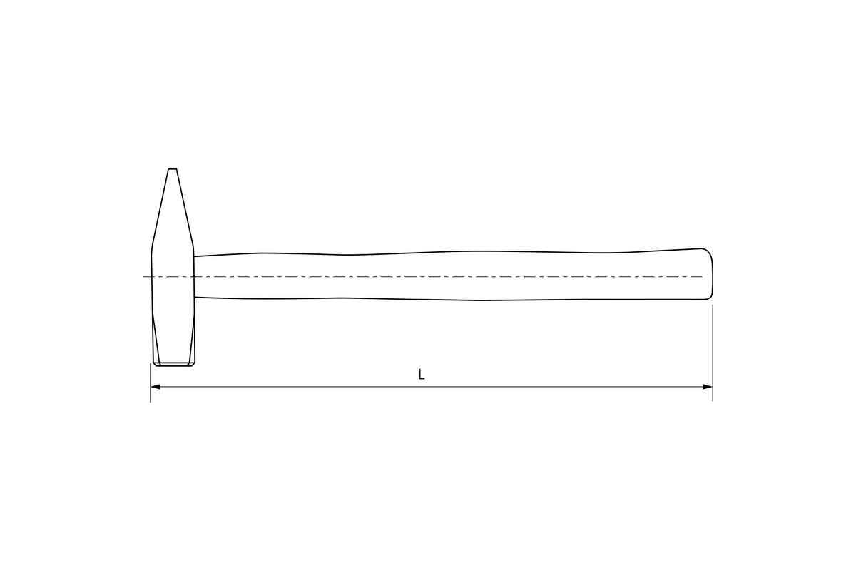 Слесарный молоток с деревянной рукояткой Thorvik WHH500 500 гр 52245