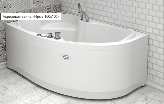 Фронтальная панель Ваннеса Ирма 150x64 L/R гладкая