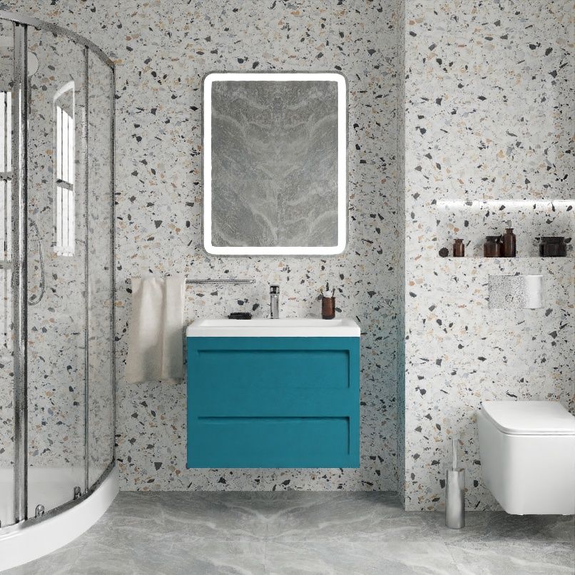 Мебель для ванной Art&Max Platino 58 см бирюзовый матовый