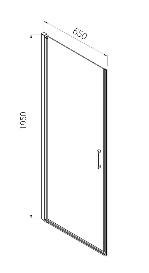 Душевая дверь Vincea Alpha VDP-3AL650MT 65x195 хром, текстурная