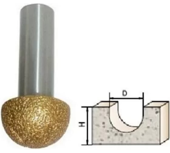 Фреза алмазная профильная галтельная СТФ-9902 30х17х12 мм Strong стф-99021202
