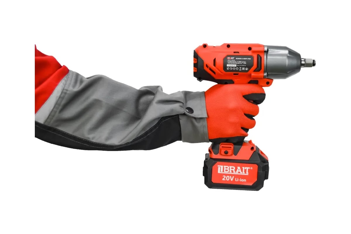 Аккумуляторный гайковерт Brait BCIW20-4-400PU PRO 21.01.205.101
