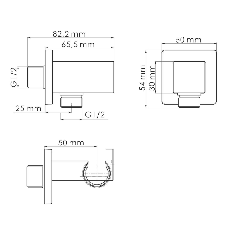 Смеситель WasserKRAFT Naab A08657 с гигиеническим душем, хром