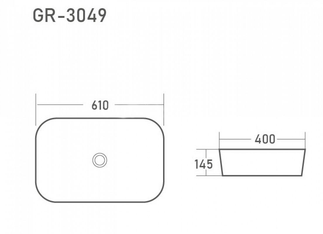 Раковина Grossman GR-3049 61 см белый