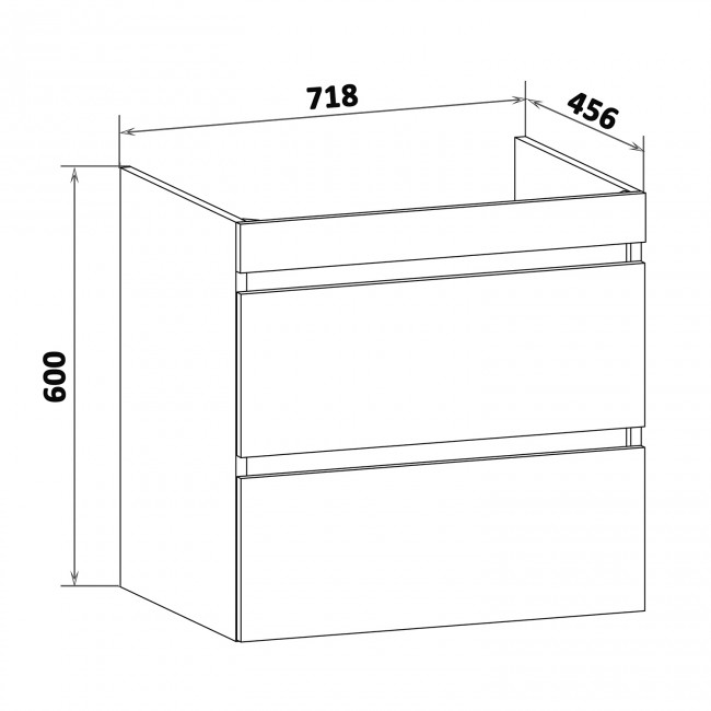 Тумба с раковиной Runo Манхэттен 75 см