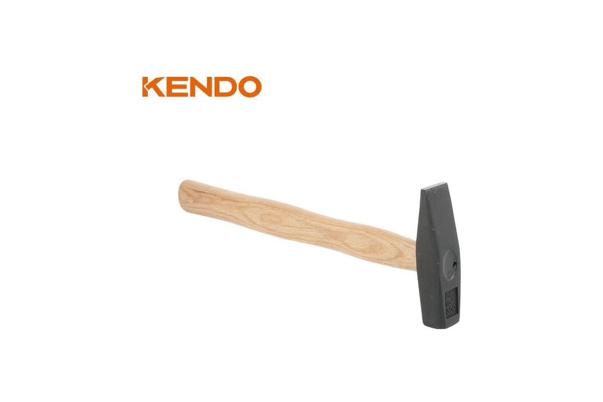 Молоток слесарный с деревянной рукояткой KENDO 300 гр 25213