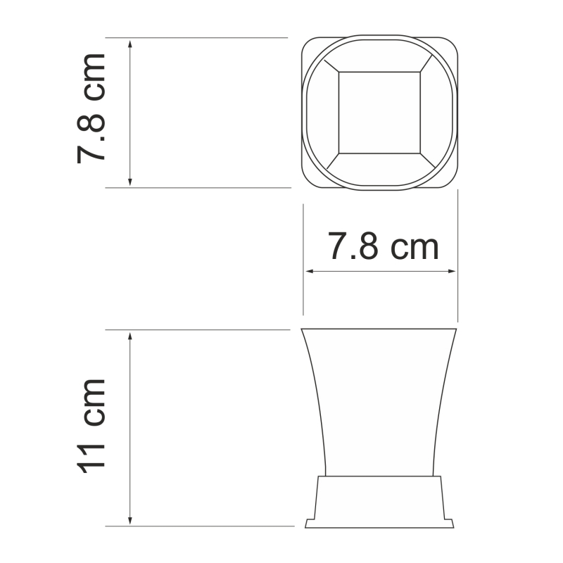 Стакан WasserKRAFT Amper K-5428NICKEL никель