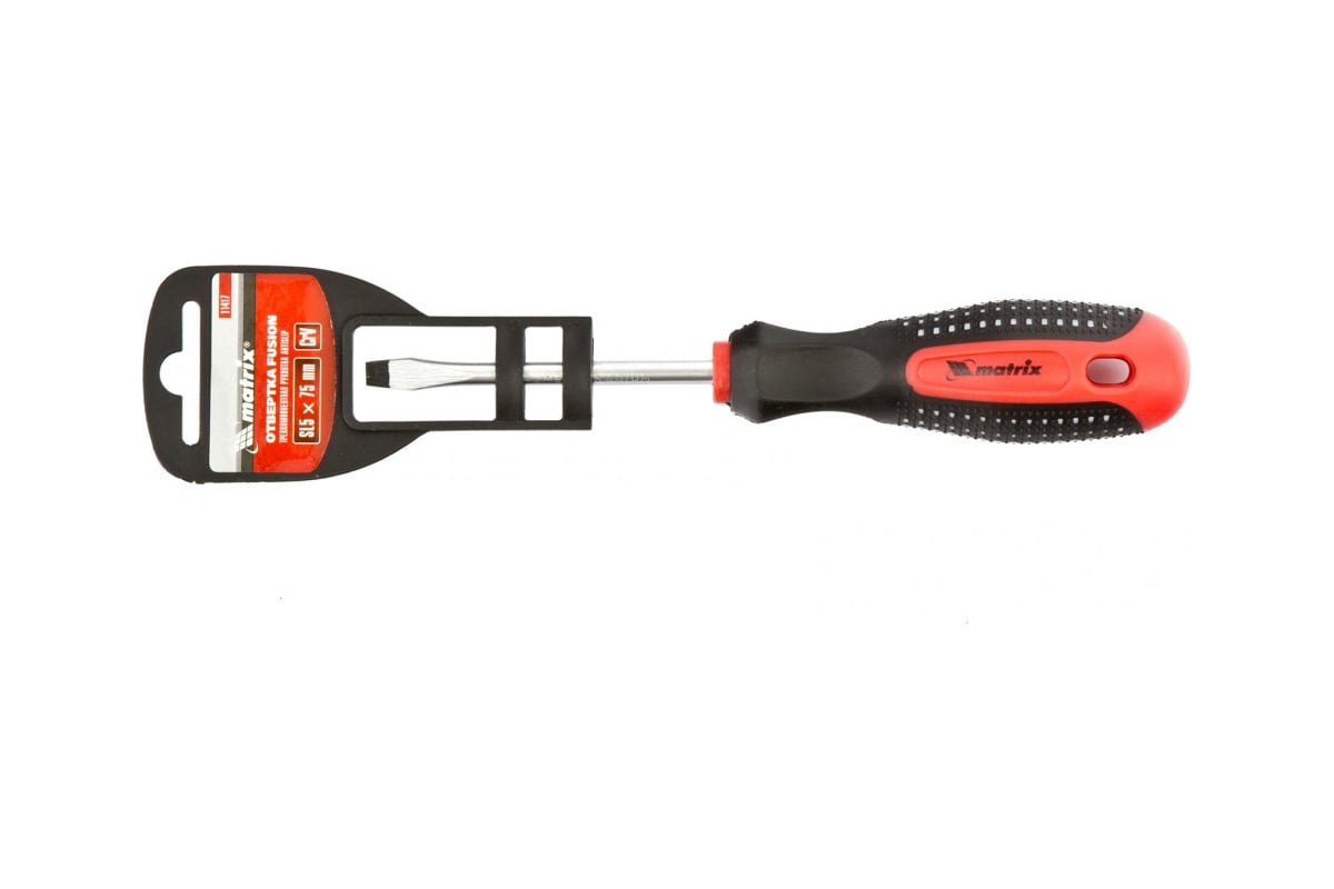 Отвертка SL5,0х75 мм Matrix Fusion Anti slip 11417