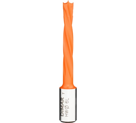 Сверло глухое левое 4 флейты (6x43 мм; L70 мм; хвостовик 10x20 присадка) Dimar 2014407