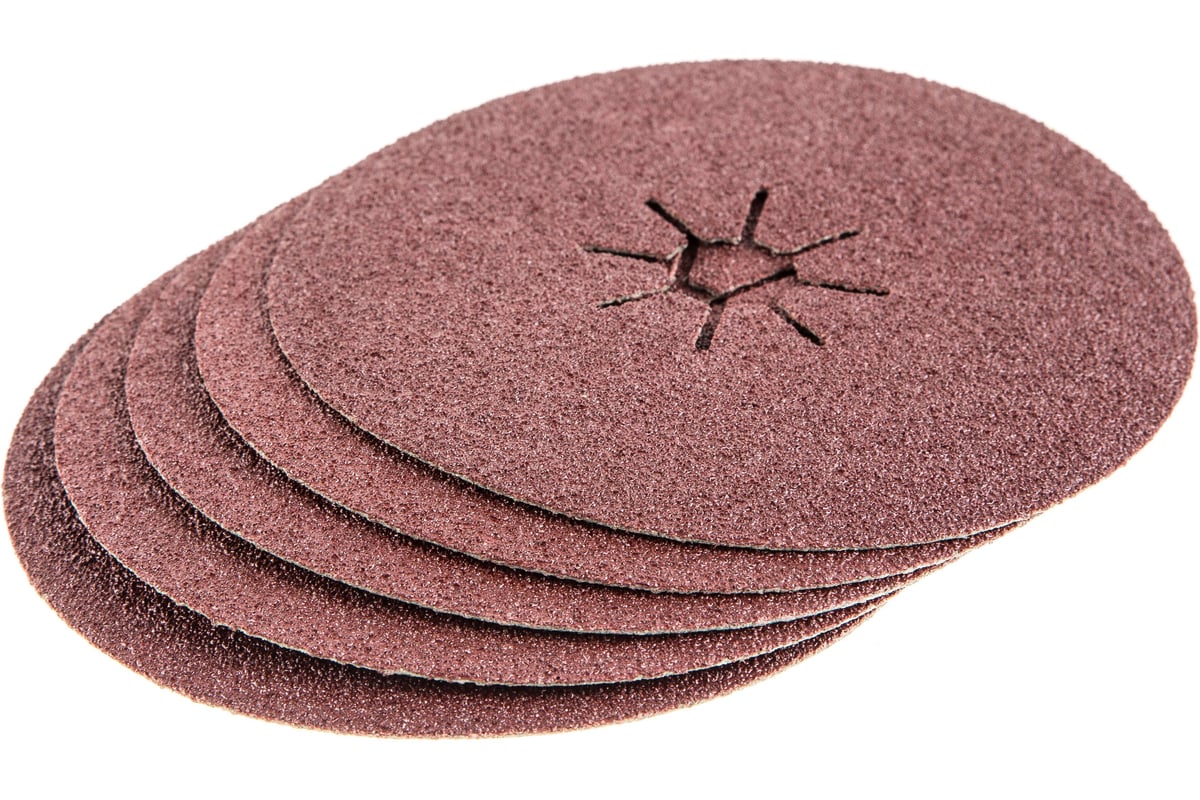 Круг шлифовальный фибровый Flex 243-014 (5 шт; 150 мм; P40; 10000 об/мин; 80 м/с) Hammer 526845
