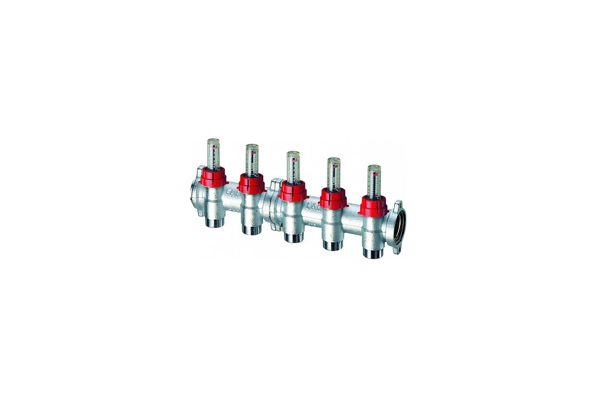 Запорные коллекторы с расходомерами FAR 1", 2 отвода 3/4" EUROKONUS FK 3980 13402
