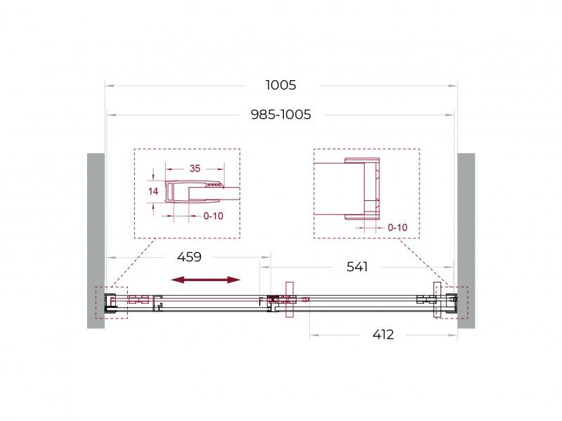 Душевая дверь BelBagno SOFT_CLOSE-1-BF-1-100-C-Cr 100x200 прозрачная, хром Душевая дверь BelBagno SOFT_CLOSE-1-BF-1-100-C-Cr 100x200 прозрачная, хром