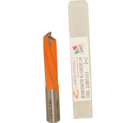 Сверло для глухих отверстий DORIGO HW Ø10x35x70 S=Ø10x30 Z=2 LH 21001113