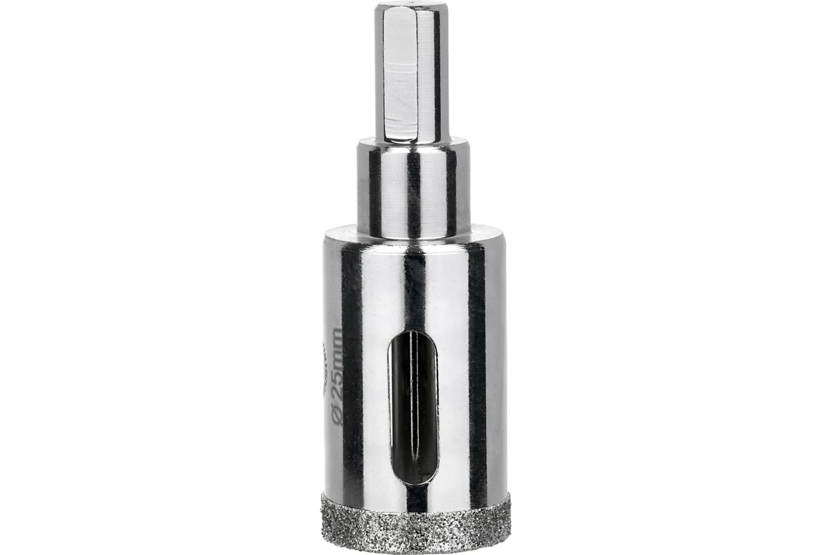 Коронка алмазная по керамограниту и керамике с центрирующим сверлом 25 мм Diamond Industrial DIDCSC025
