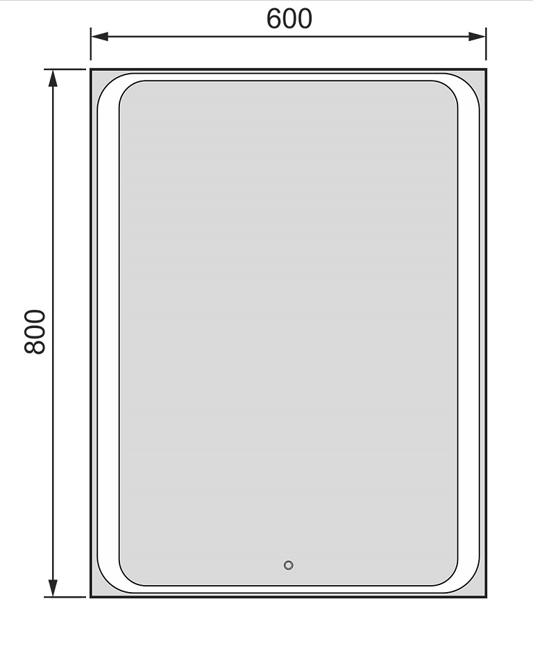 Зеркало Jorno Modul 65 см, сенсорный выключатель
