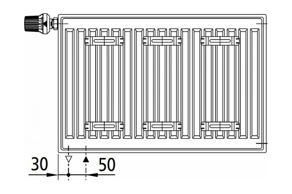 Радиатор Kermi otop FTV 33, 155х200х1400, R, RAL 9016 белый FTV330201401RXK