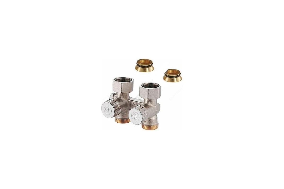 Узел нижнего подключения Giacomini R383 Ду 20 Ру10 3/4x3/4ЕК прямой R383X002 022-1571