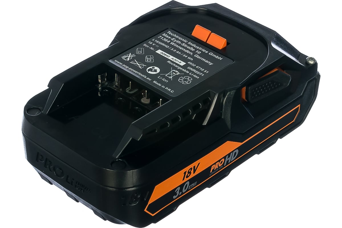 Аккумулятор PROLITHIUM-ION™HD (Li-ion, 18 В, 3 Aч) AEG L1830RHD 4932471051