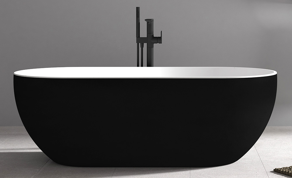 Акриловая ванна Abber AB9241MB 172x79, черный матовый