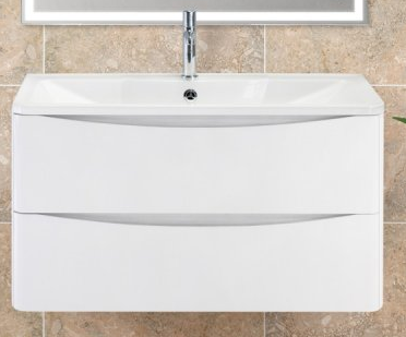 Тумба с раковиной BelBagno Acqua 120 см подвесная, Bianco Lucido