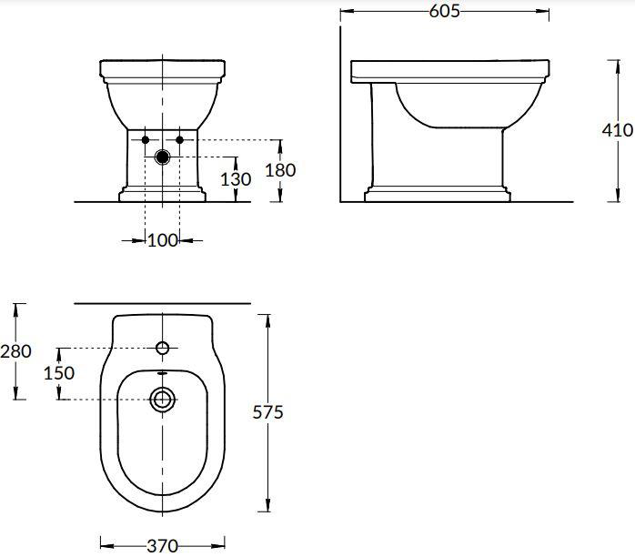 Напольное биде Kerama Marazzi Pompei PO.bidet.01 белый