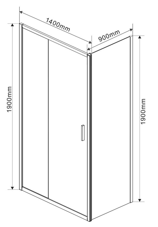 Душевой уголок Vincea Garda VSR-1G1 140x90 хром, прозрачный