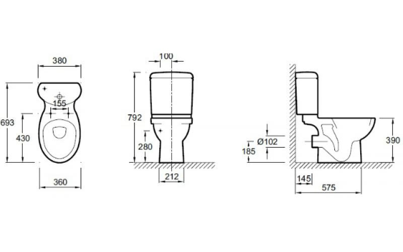 Чаша для унитаза Jacob Delafon Patio 4101G-00