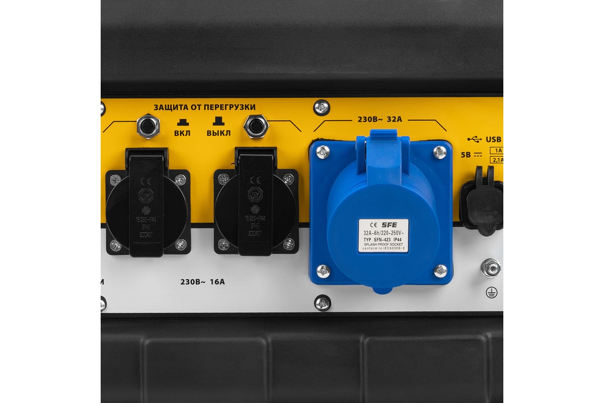 Бензиновый генератор Denzel PS 70 EA, 7,0 кВт, 230В, 25л 946894