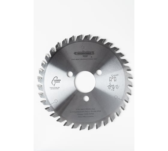 Пила дисковая Golden Eagle HW подрезная 200x45x4,3-5,5/3,2 z36 KO-WZ Holzma GE TL26192