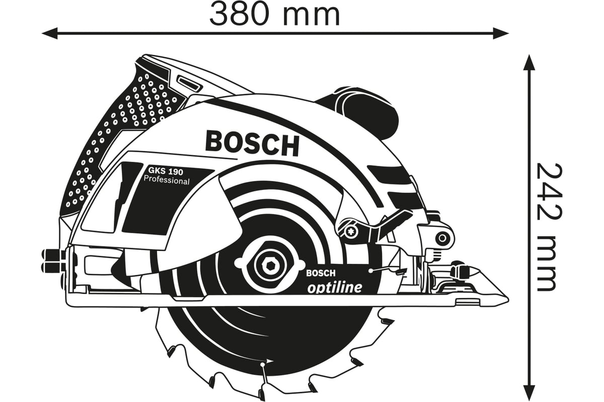Дисковая пила Bosch GKS 190 0.601.623.080