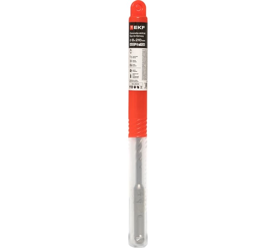 Бур по бетону 8x210 мм, SDS-plus (4 резца) Professional EKF db-8-210-4x4-ue