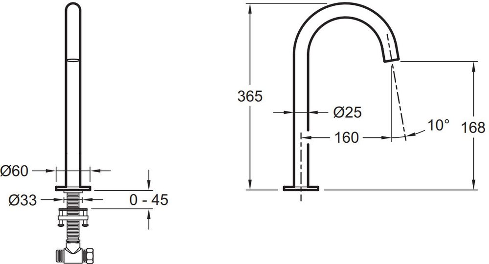 Излив Jacob Delafon Grands Boulevards E25388-CP