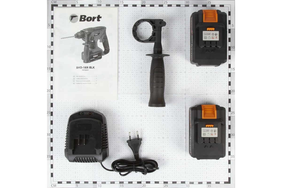 Аккумуляторный перфоратор Bort BHD-18X-BLK 93410235