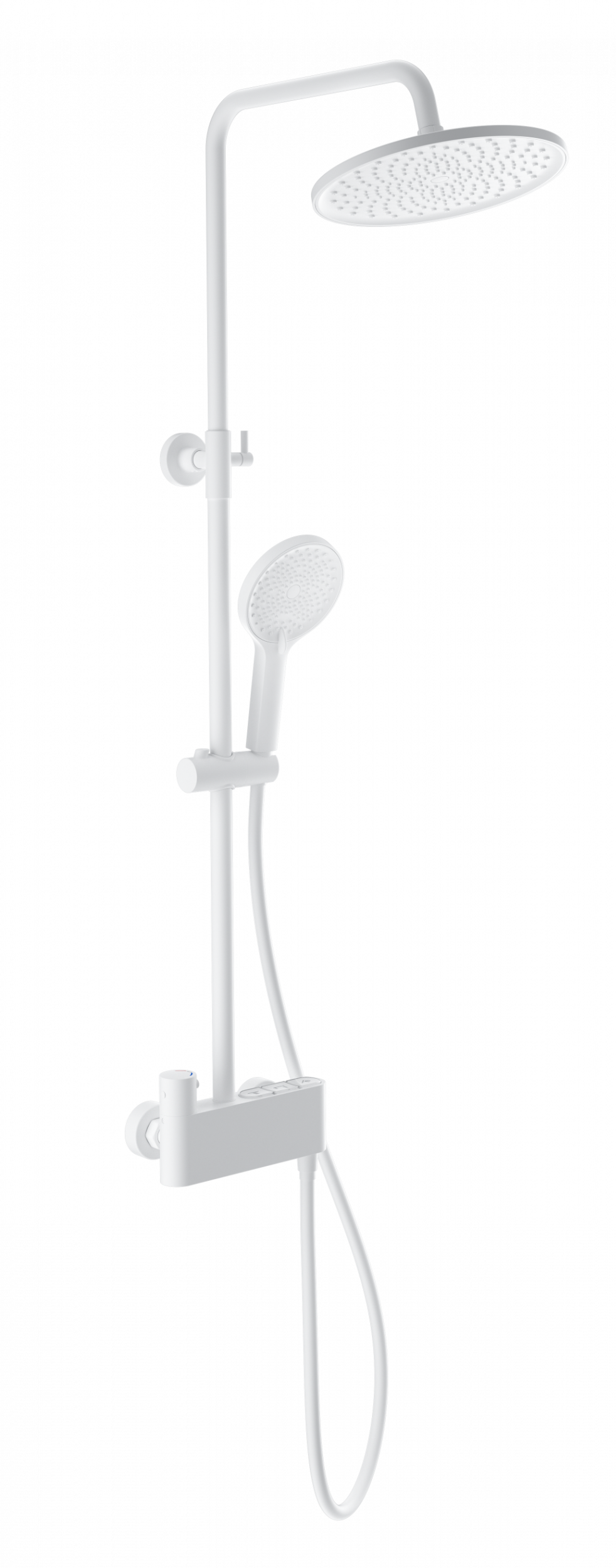 Душевая стойка Wonzon&Woghand Muse Corno WW-B3110-MW термостат, белый матовый