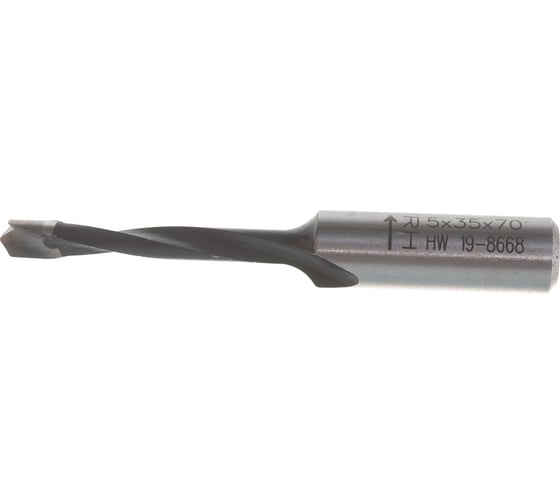 Сверло HW (5x35x70 мм; Z 2+2; S 10x30 RH) для присадочного станка CMT 311.050.41