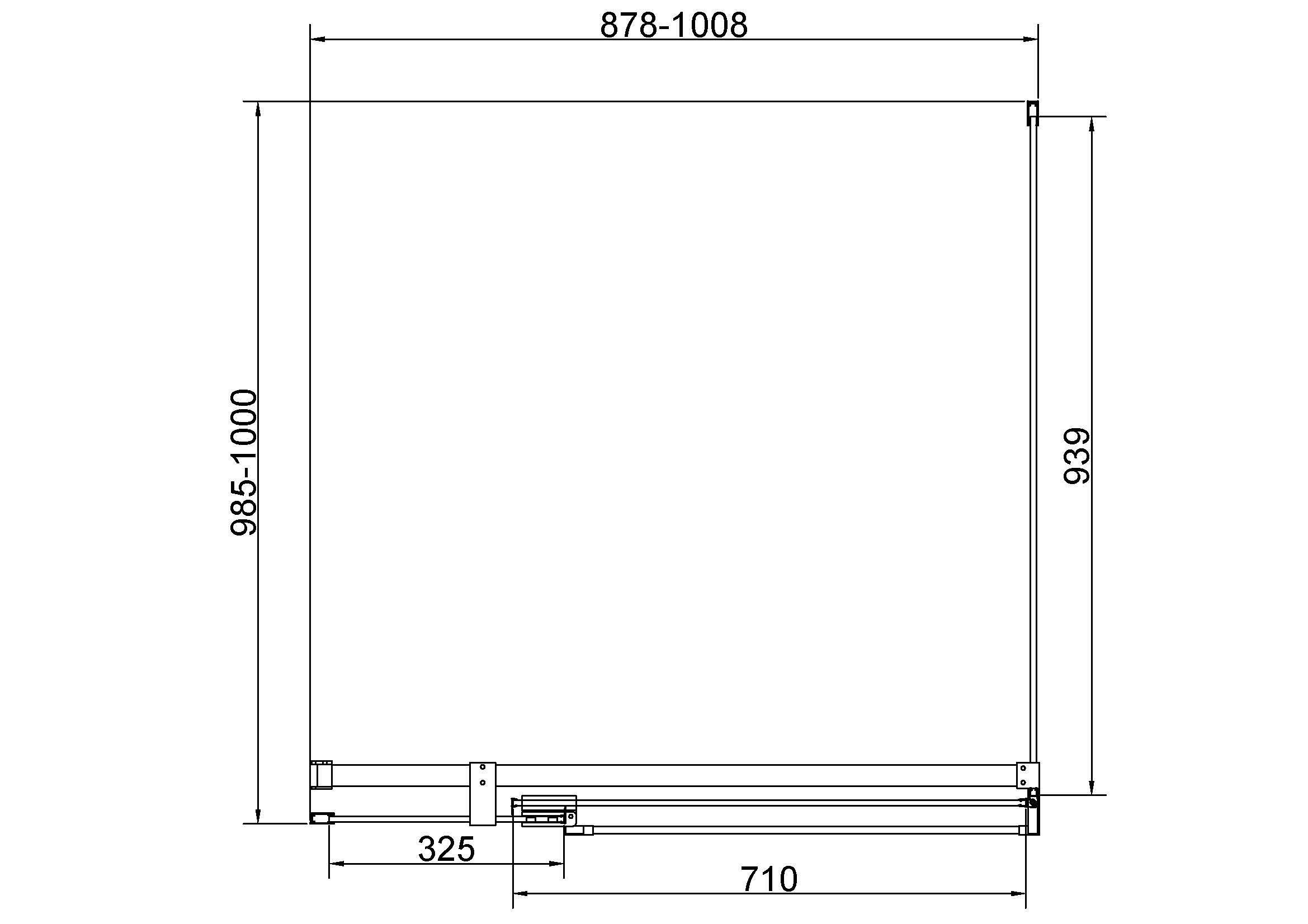 Душевой уголок Vincea Экстенза (Extenza) VSR-4EX901010CLBN 90/100x100 брашированный никель, прозрачное