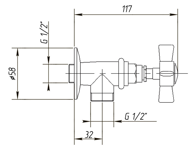 Запорный вентиль Migliore Princeton ML.PRN-858.BR бронза