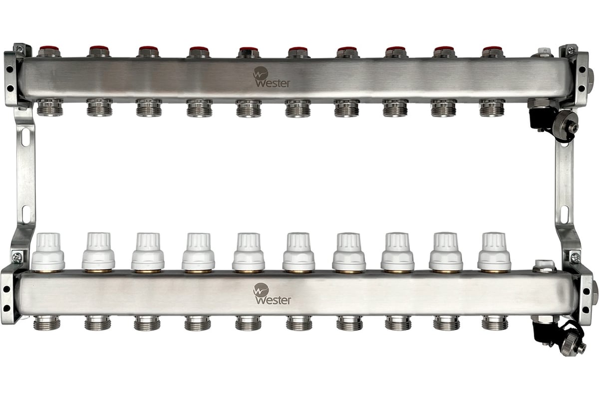 Коллектор нерж. Wester MUVS 1"-3/4 в сборе на 10 выходов 0-32-1616