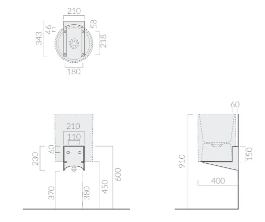 Пара кронштейнов Galassia CORE 46 2082