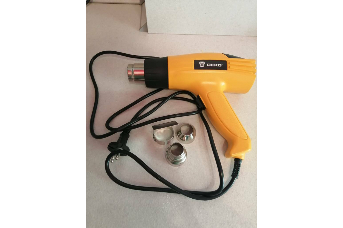 Строительный фен Deko HG2000W, 2000Вт, 2 скорости, защита от перегрева 063-4166