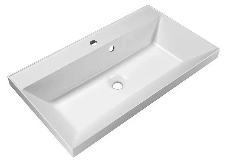 Тумба с раковиной AQUAme S1 80 см белый глянец