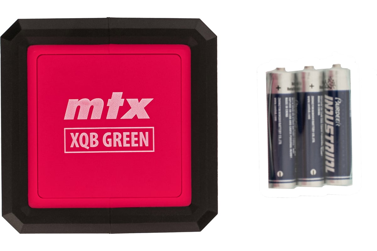 Лазерный уровень MTX xqb green basic set, 20 м, зеленый луч, батарейки, резьба 1/4" 35019
