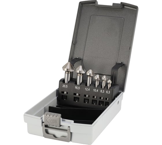 Набор зенковок H-Tools 90гр. 6.3-20.5мм DIN335C 3z HSSE-Co5 6шт 102152EHT