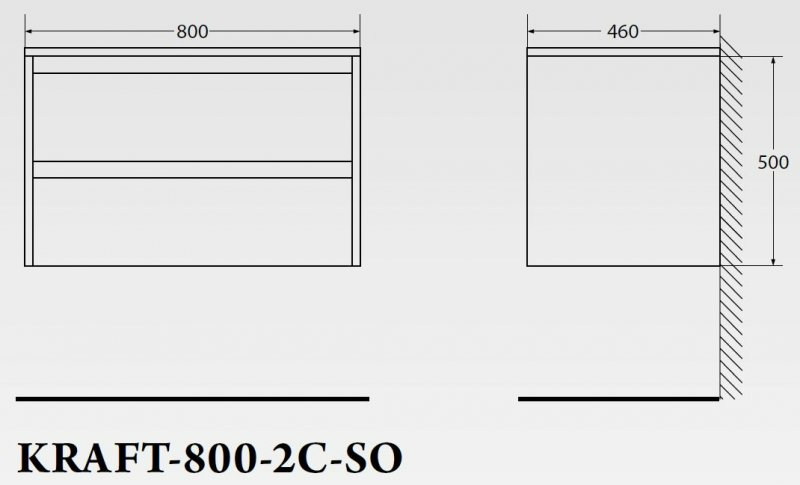 Тумба с раковиной BelBagno Kraft 80 см Rovere Tabacco