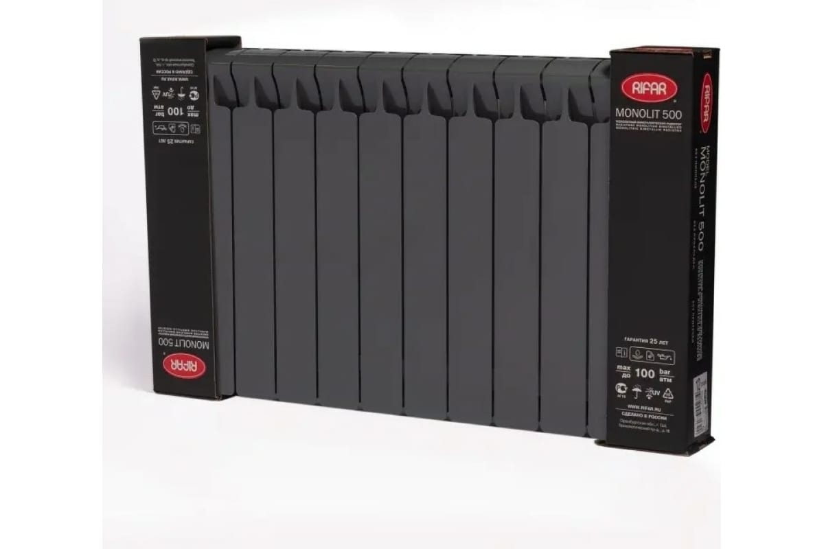 Радиатор Rifar Monolit 500x12 секций НП правый MVR Титан RM50012 MVR/7012