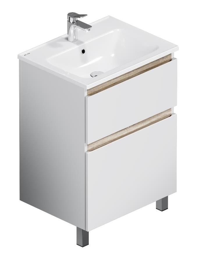 Тумба с раковиной Am.Pm X-Joy 60 см напольная, белый глянец