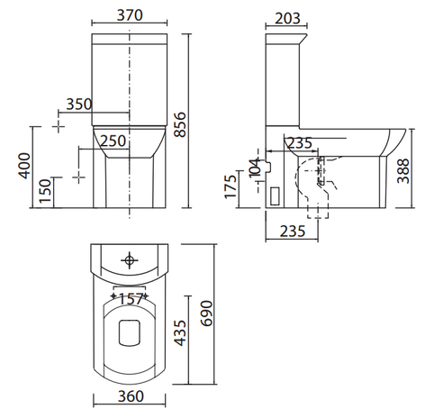 Чаша для унитаза Creavit Wing WN310.01