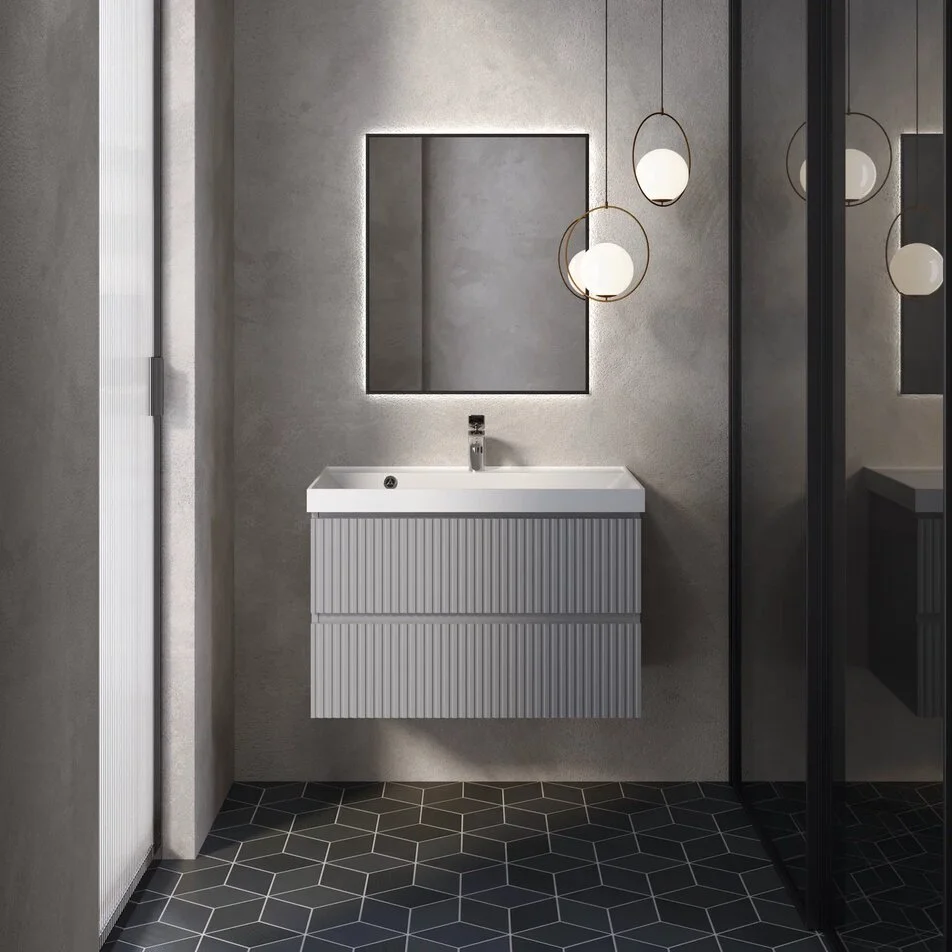 Мебель для ванной AQUAme S1 80 см серый