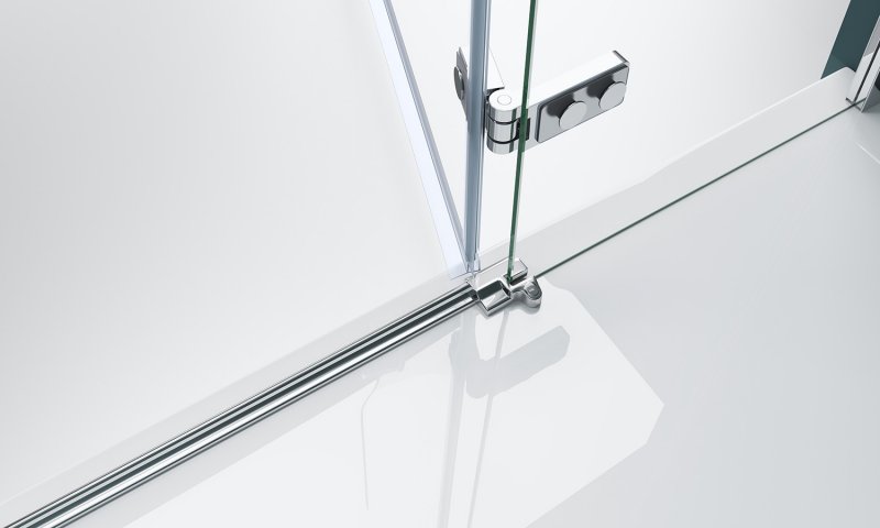 Душевая дверь BelBagno KRAFT-B-12-60/60-C-Cr-R 120x195 прозрачная, правая