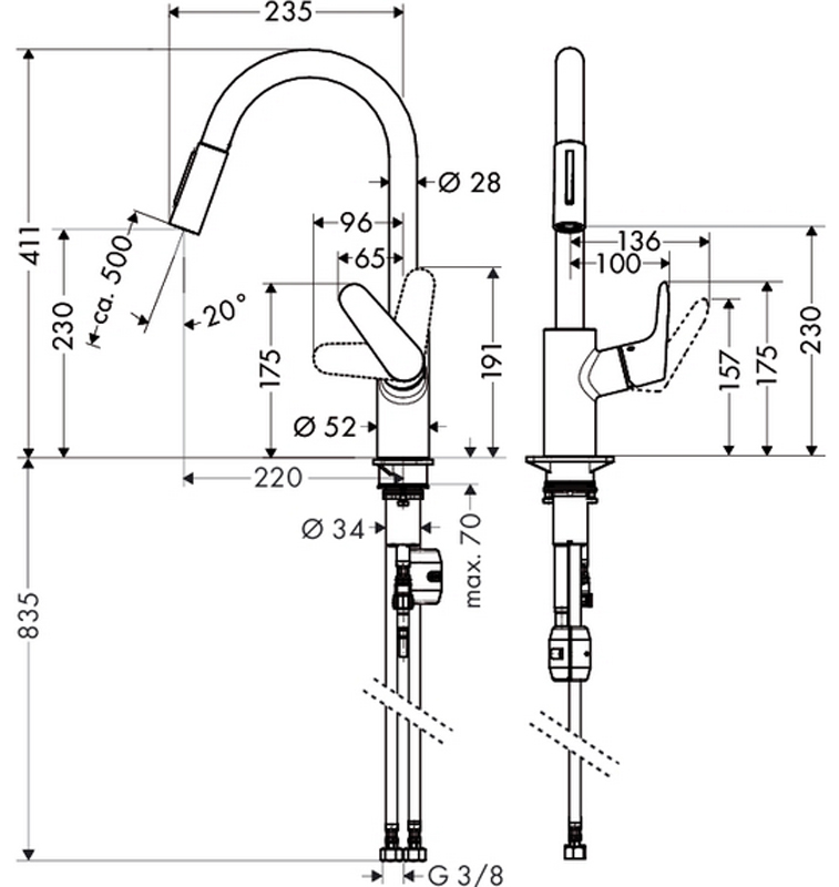 Смеситель для кухни Hansgrohe Focus 31815000